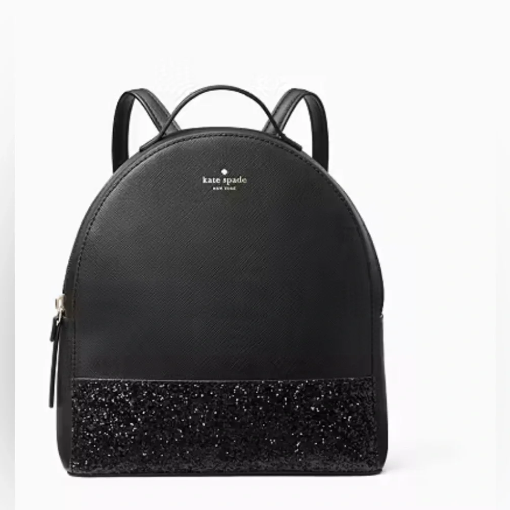 Kate Spade Black Glitter Backpack Greta Court Sammi